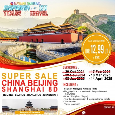 8D SUPER SALE CHINA BEIJING + SHANGHAI